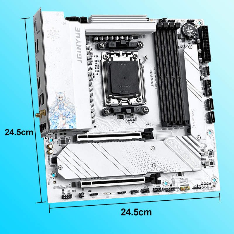 JGINYUE B650E Snow Dream AM5 M - огляд і ціна Am5 Micro Atx Pcie 5.0 Motherboard